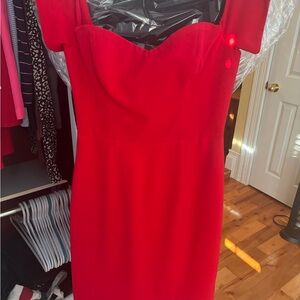 Dress the Population Strapless Red Dress